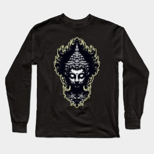 Gothic Buddha Silhouette Long Sleeve T-Shirt